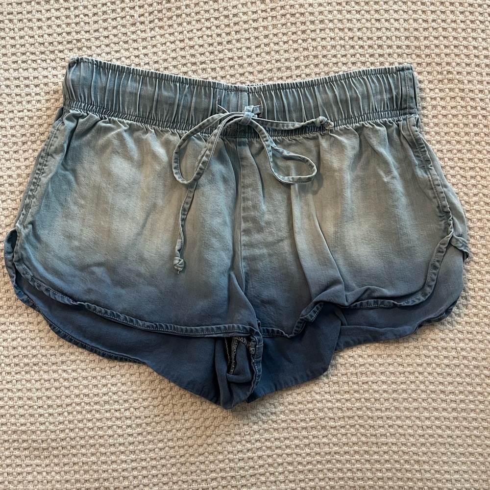Rails Blue Ombré Drawstring Shorts, Size S
